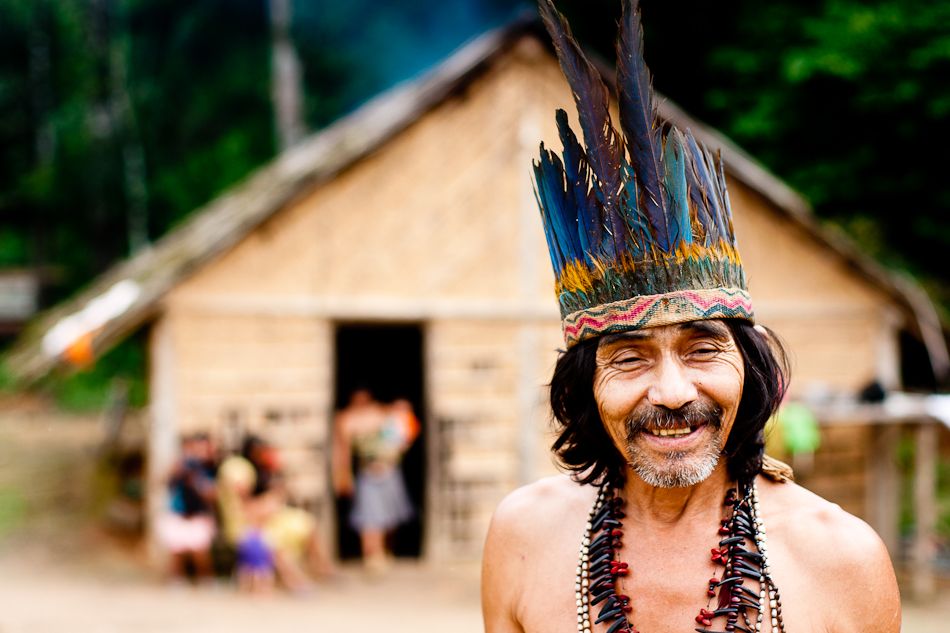 Cacique em reserva indígena de Santa Catarina.